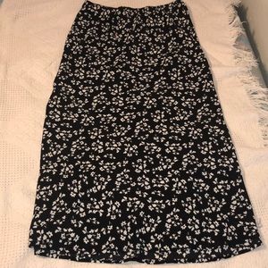 Floral midi skirt